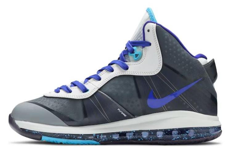 Кроссовки мужские Nike LeBron 8 V2 серые-голубые, 43 EU