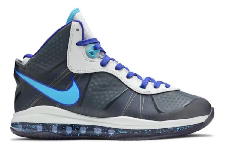 Кроссовки мужские Nike LeBron 8 V2 серые-голубые, 43 EU