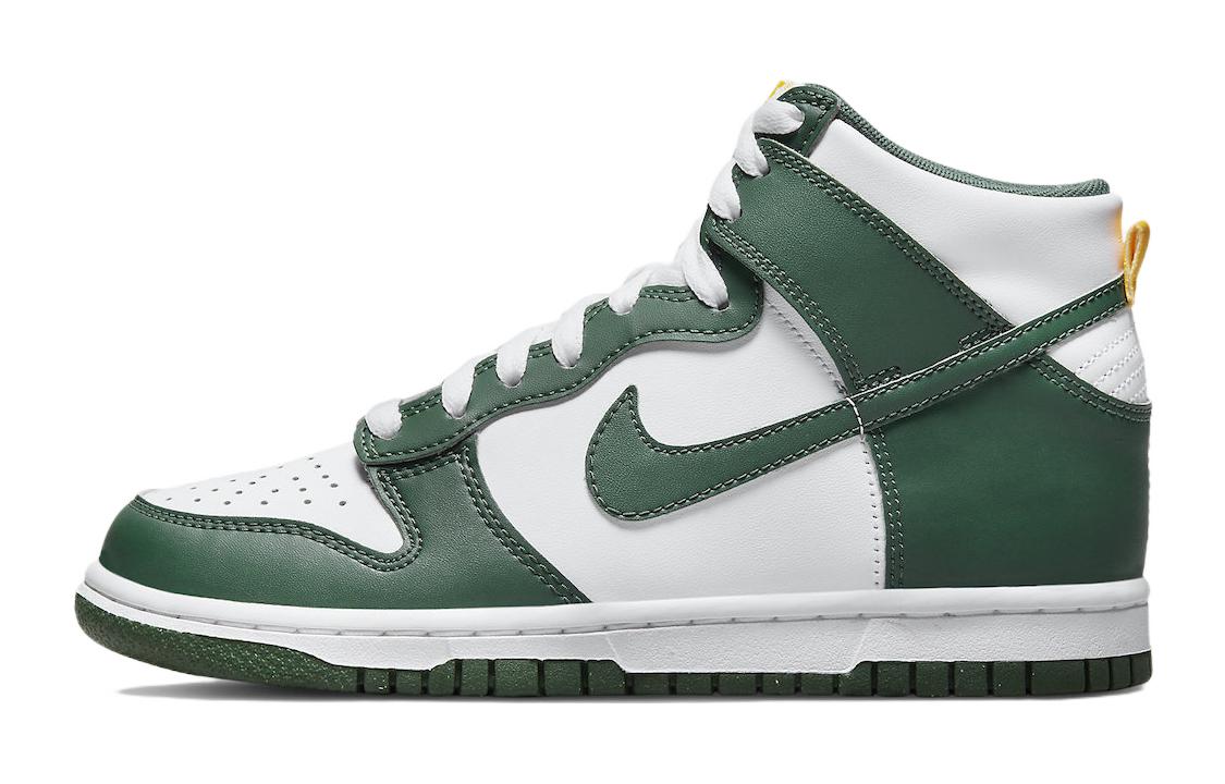 Кеды женские Nike Dunk High Australia GS, зеленые-белые, 36.5 EU