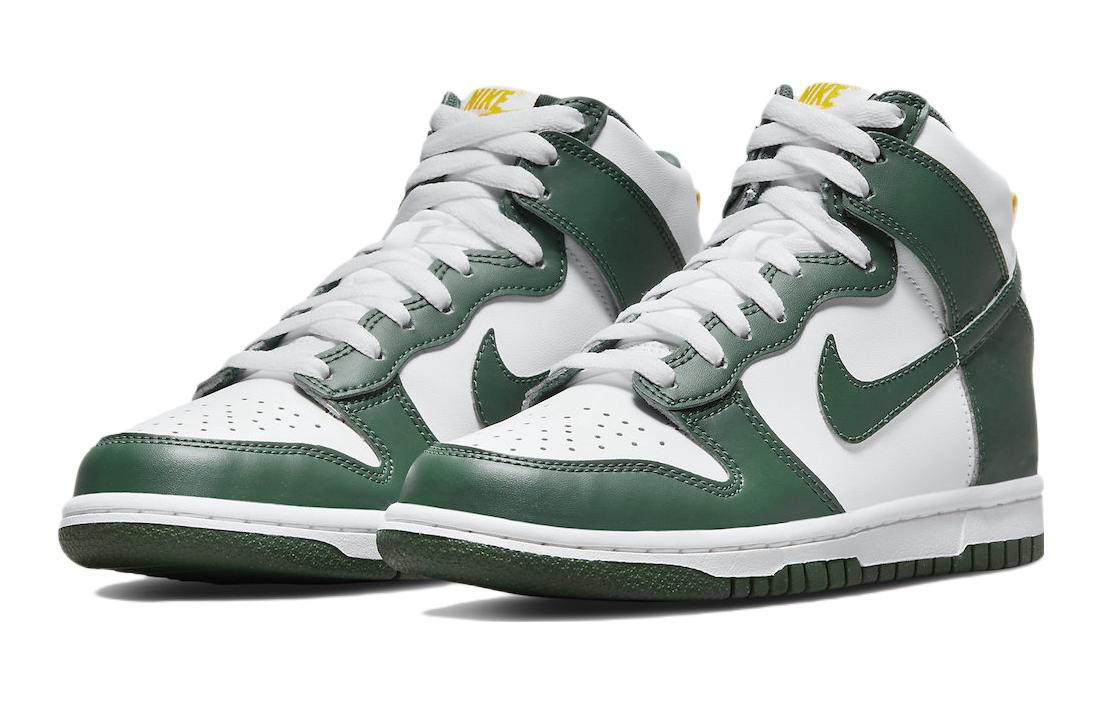 Кеды женские Nike Dunk High Australia GS, зеленые-белые, 36.5 EU