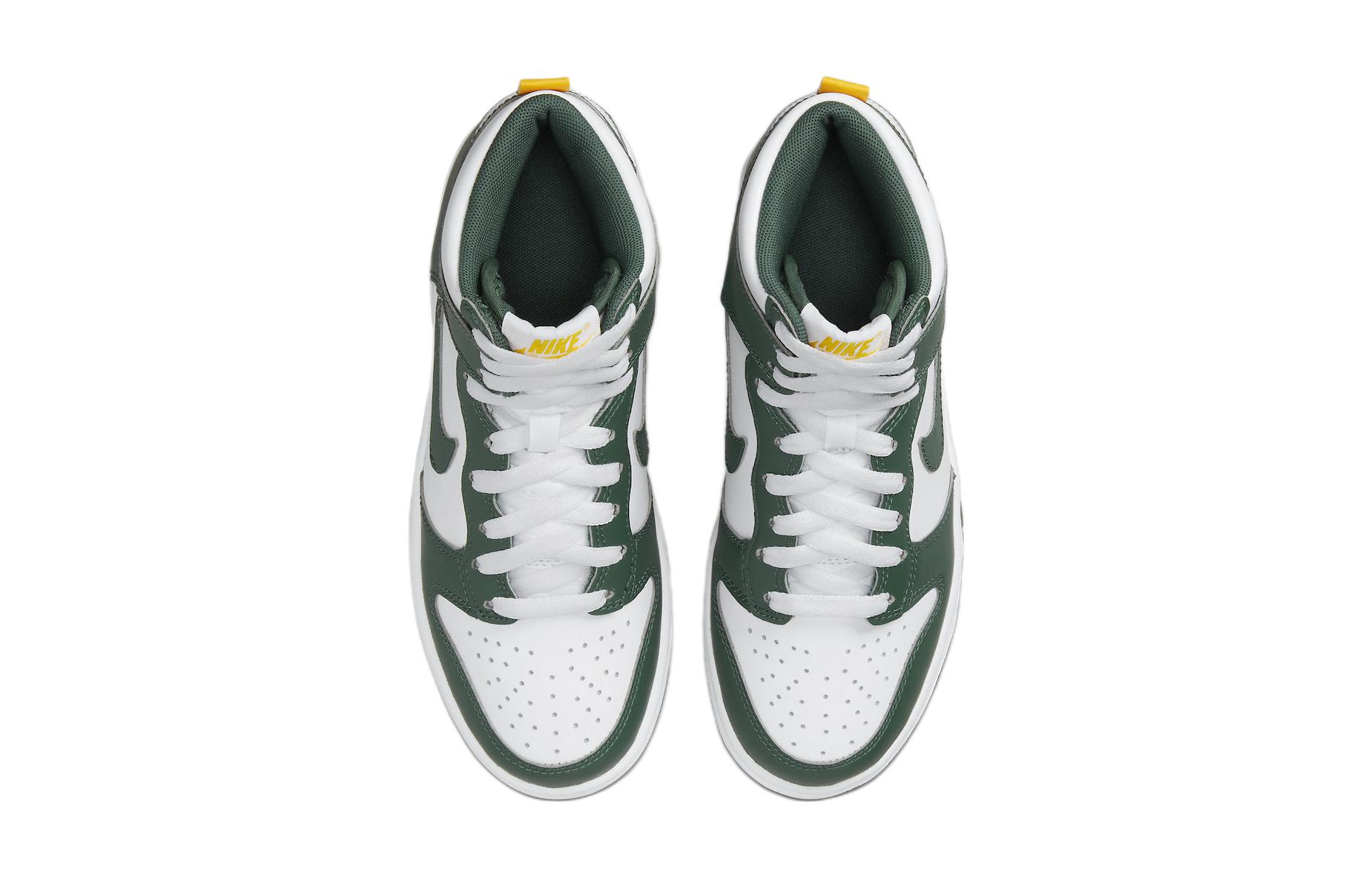 Кеды женские Nike Dunk High Australia GS, зеленые-белые, 36.5 EU
