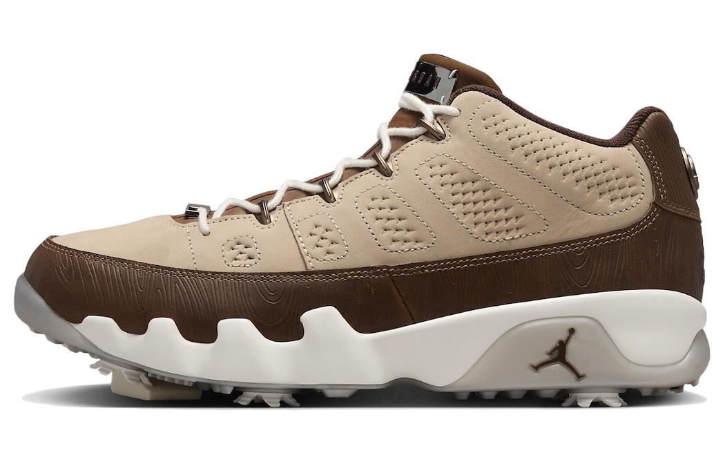 Кроссовки мужские Jordan 9 Retro Low Golf Happy Life Wood Woodgrain коричневые, 41 EU
