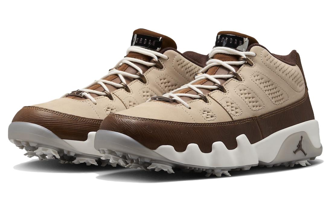Кроссовки мужские Jordan 9 Retro Low Golf Happy Life Wood Woodgrain коричневые, 41 EU