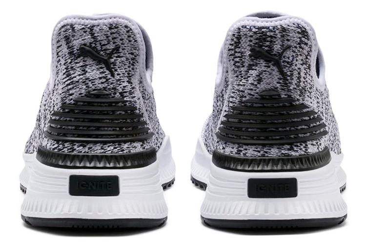 Кроссовки унисекс PUMA Avid EvoKnit Mosaic белые-черные, 37.5 EU