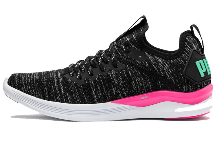 Кроссовки женские PUMA Ignite Flash Evoknit черные, розовые