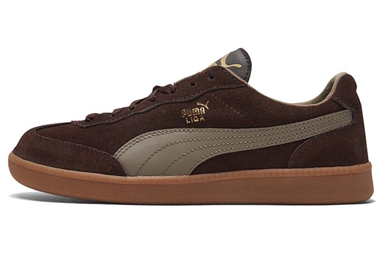 Кроссовки унисекс PUMA Liga Suede Low шоколадные, 41 EU