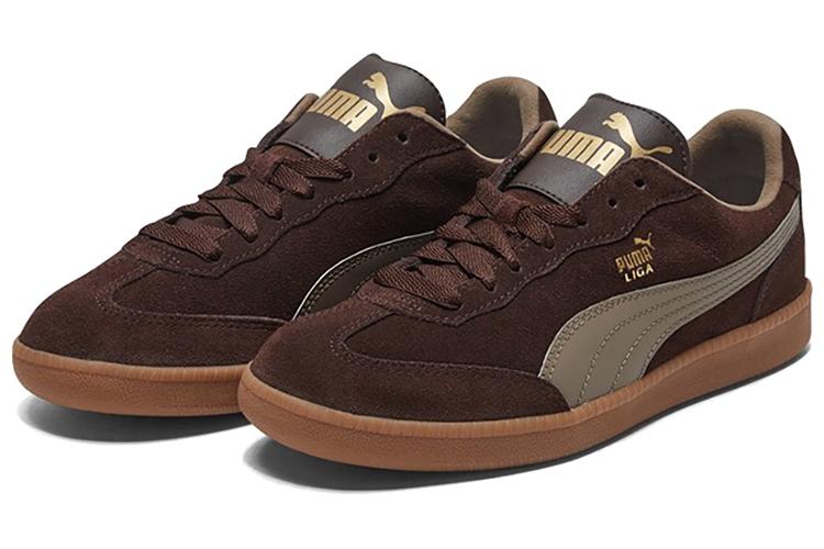 Кроссовки унисекс PUMA Liga Suede Low шоколадные, 41 EU