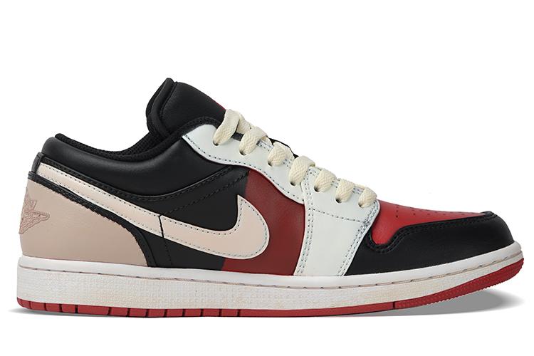 Кроссовки мужские Jordan Air Jordan 1 Low черные, красные, 43 EU