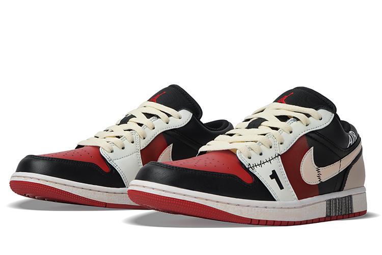 Кроссовки мужские Jordan Air Jordan 1 Low черные, красные, 43 EU