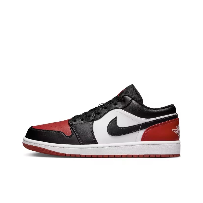 Кроссовки мужские Jordan Air Jordan 1 Low черные, красные, 43 EU