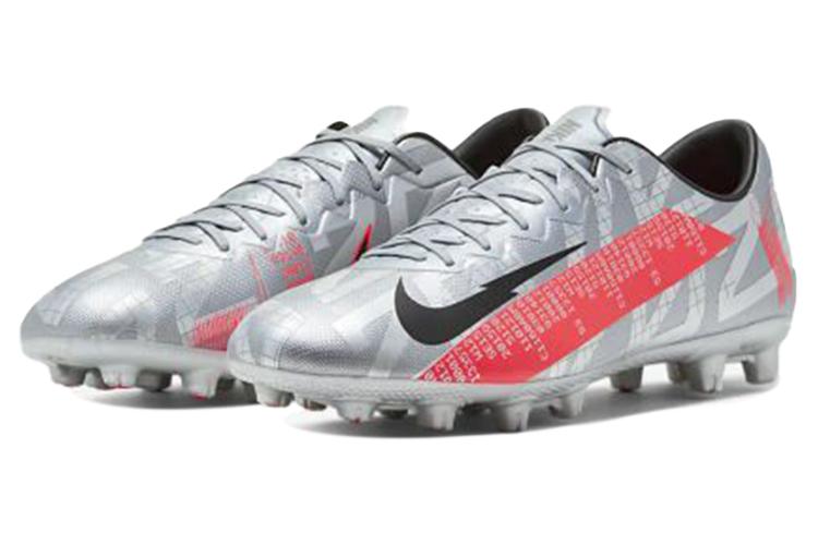 Футбольные бутсы мужские Nike Mercurial Vapor 13 Pro HG серебристо-розовые, 44 EU