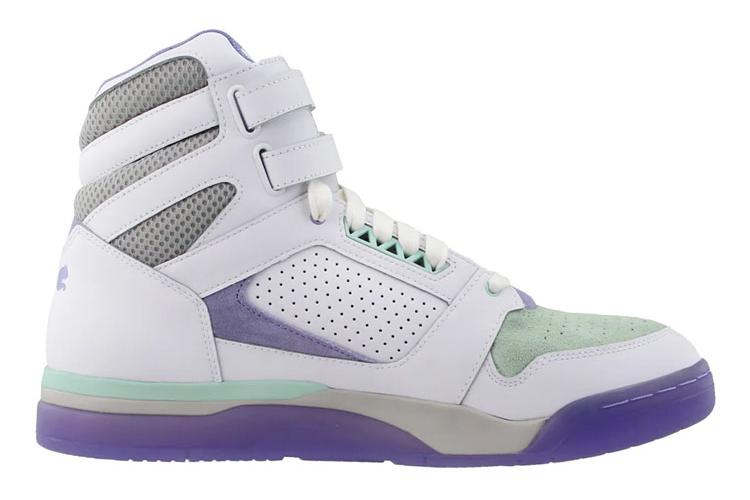 Кроссовки мужские PUMA Palace Guard Mid белые/пурпурные, 44 EU