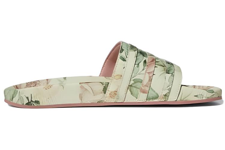 Шлепанцы женские Adidas Adilette Eric Emanuel Floral, cream-pink, 43 EU