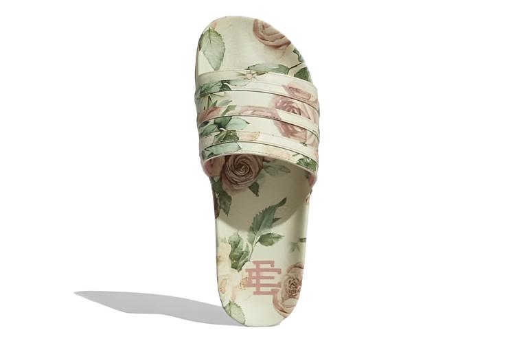Шлепанцы женские Adidas Adilette Eric Emanuel Floral, cream-pink, 43 EU