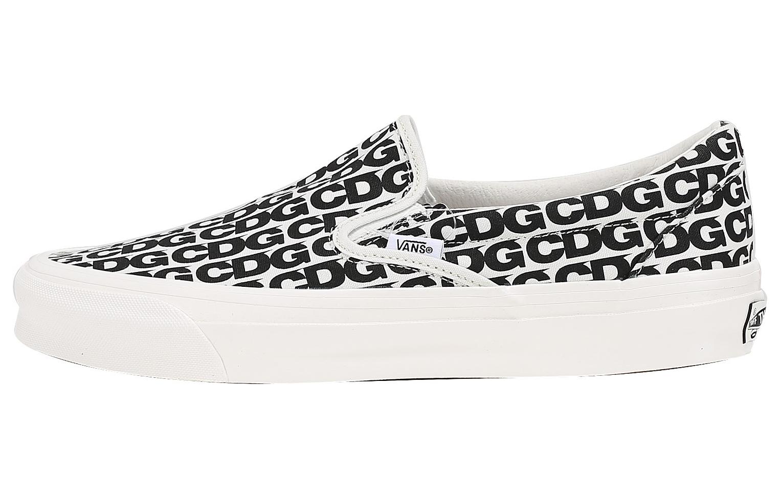 Слипоны унисекс Vans Vault Slip-On LX CDG белые, черные