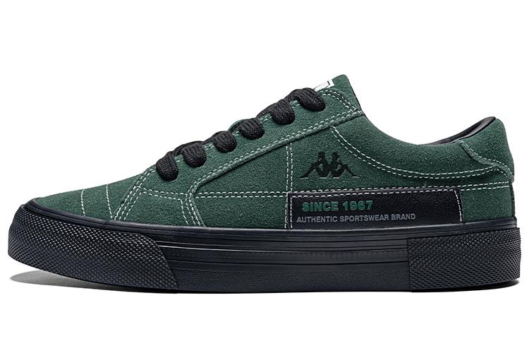 Кроссовки унисекс Kappa Back to Back черно-зелёные, 38 EU