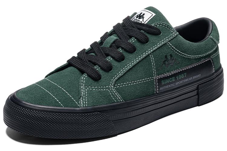 Кроссовки унисекс Kappa Back to Back черно-зелёные, 38 EU