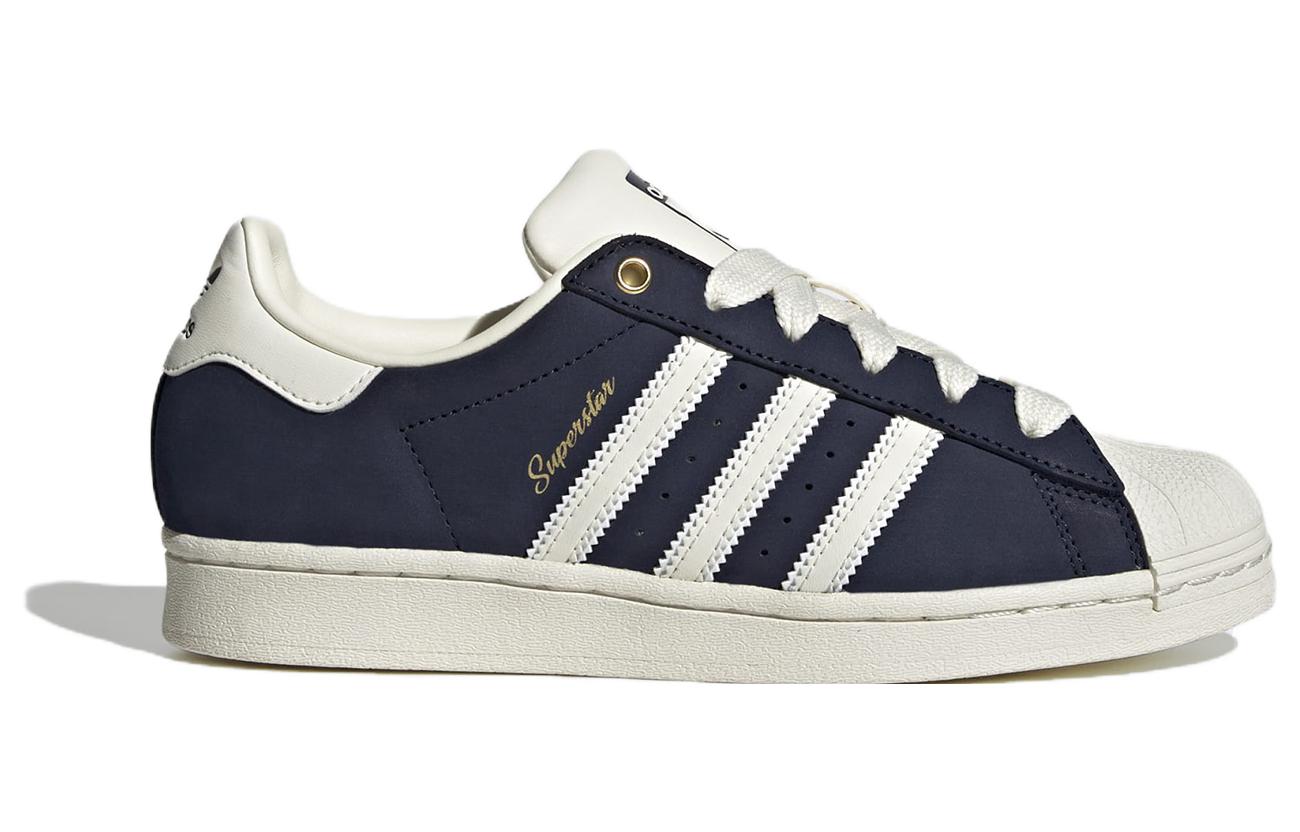 Кеды женские Adidas Superstar Night Indigo Gold Script, blue, 38 2/3 EU