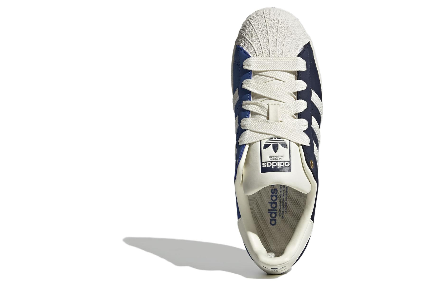 Кеды женские Adidas Superstar Night Indigo Gold Script, blue, 38 2/3 EU