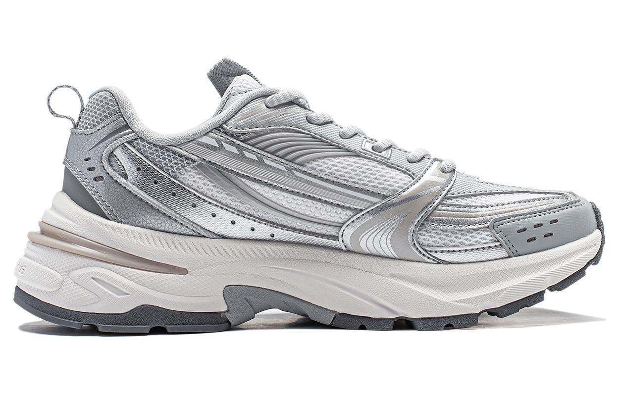Кроссовки женские LiNing Aurora 2K V2 серебристо-белые, 38 EU