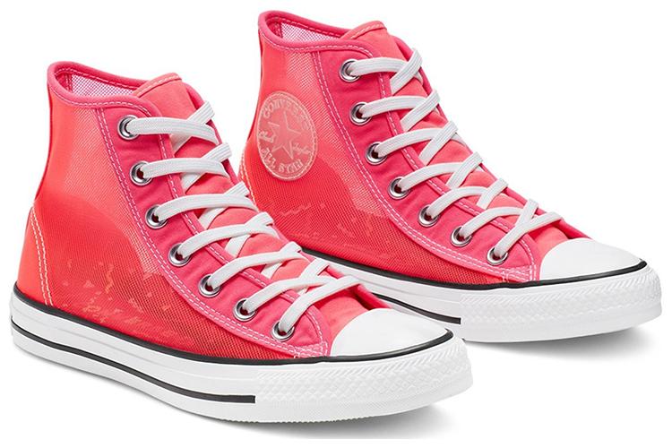 Кеды женские Converse Chuck Taylor All Star High See Thru, racer pink, 35 EU
