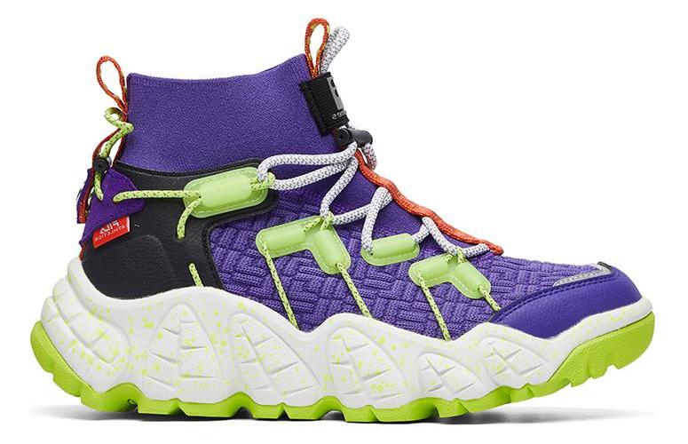 Кроссовки женские FILA Apennines Hi Top фиолетовые/зеленые, 37.5 EU