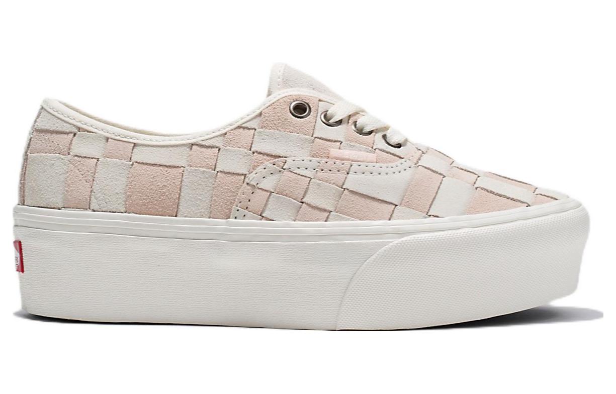 Кроссовки унисекс Vans Authentic Woven Check Stackform белые, розовые, 38 EU