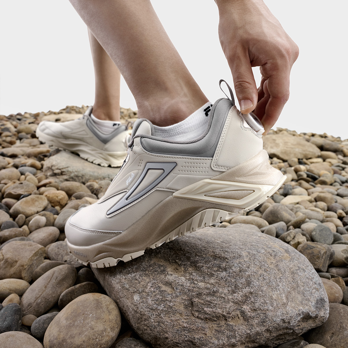 Спортивные ботинки мужские FILA Lynx Boa Cream White Grey, 43 EU