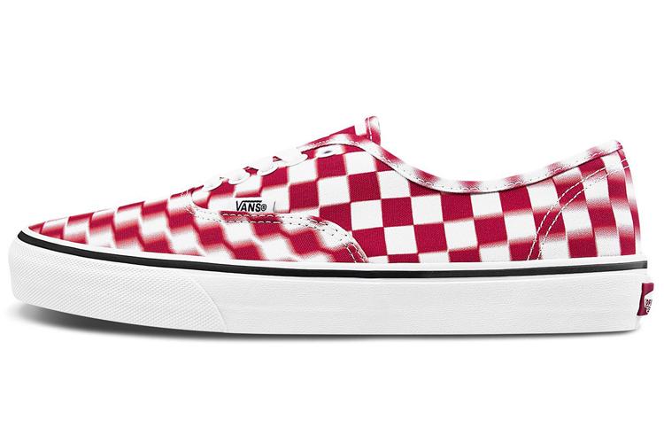 Кеды унисекс Vans Authentic Blur Check красно-белые