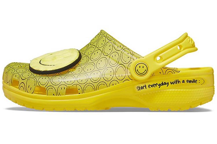 Шлепанцы унисекс Crocs Classic Clog Smiley translucent, 38-39 EU