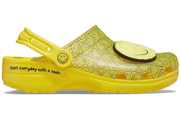 Шлепанцы унисекс Crocs Classic Clog Smiley translucent, 38-39 EU