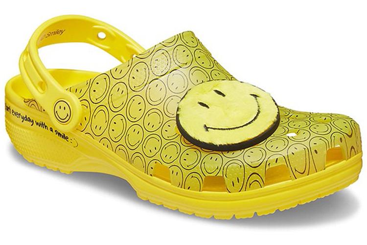 Шлепанцы унисекс Crocs Classic Clog Smiley translucent, 38-39 EU