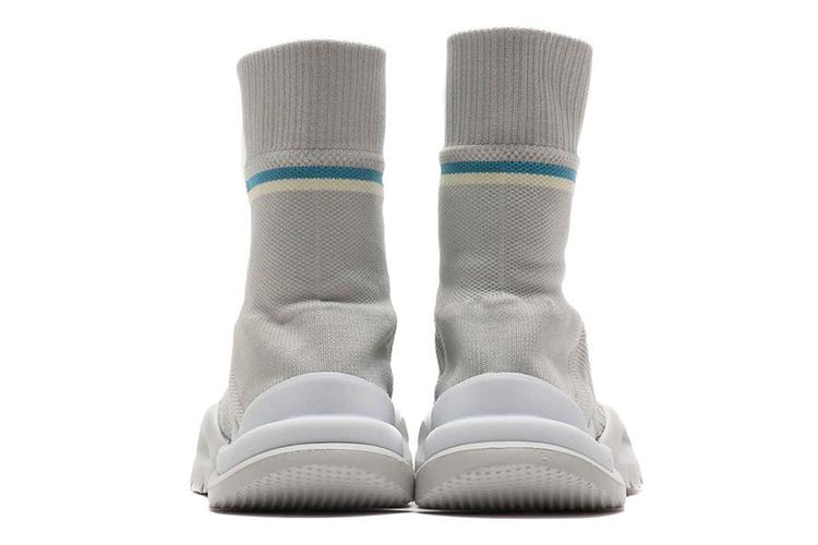 Кроссовки унисекс Reebok Sock RunR серо-белые, 34.5 EU