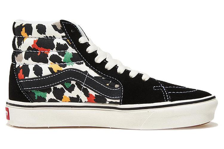 Кроссовки унисекс Vans Comfycush SK8 HI черные, белые, зеленые, 36 EU