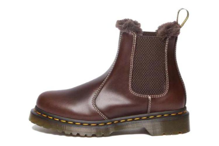 Ботинки женские Dr. Martens 2976 Leonore Faux Fur Lined темно-коричневые, 36 EU