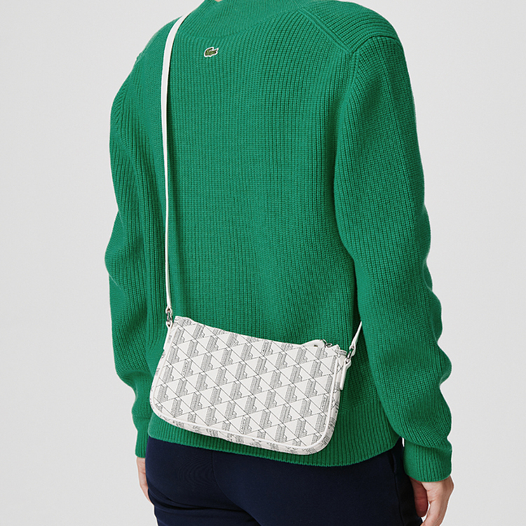 Сумка женская LACOSTE Croissant белая, Medium EU