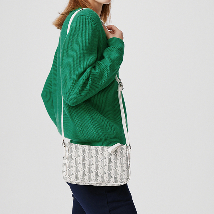 Сумка женская LACOSTE Croissant белая, Medium EU