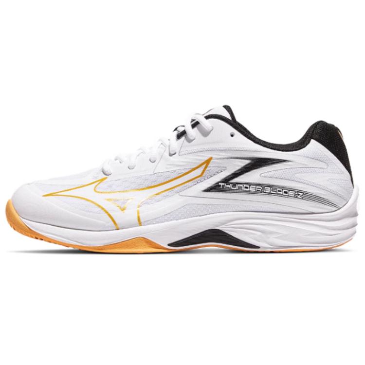 Кроссовки унисекс Mizuno Thunder Blade Z белые, золотые