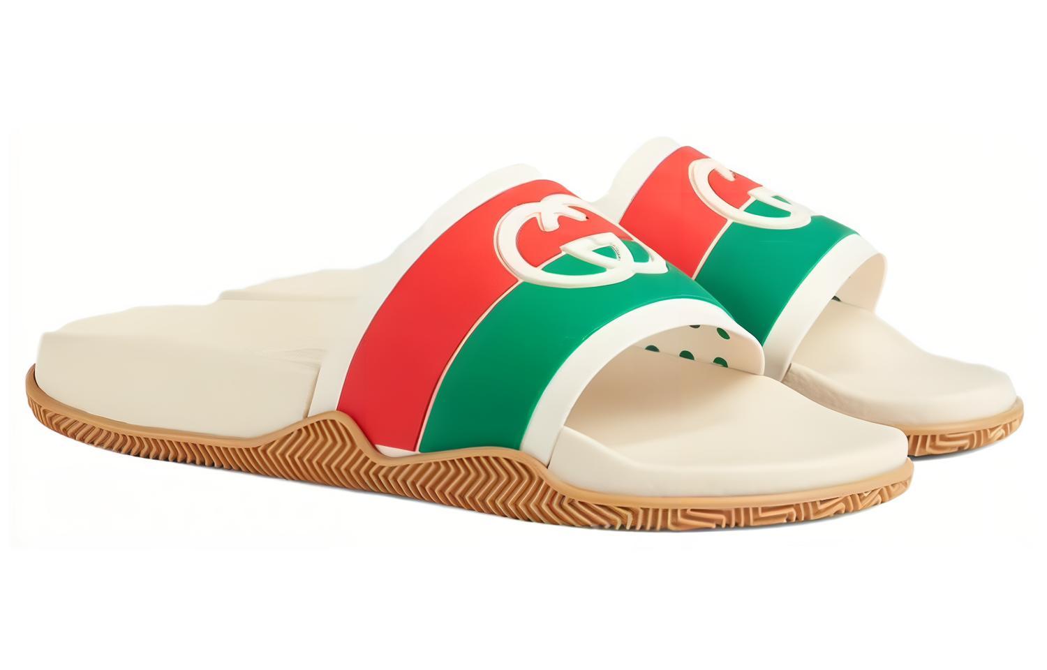 Шлепанцы мужские GUCCI Interlocking G Web Stripe, 47 EU