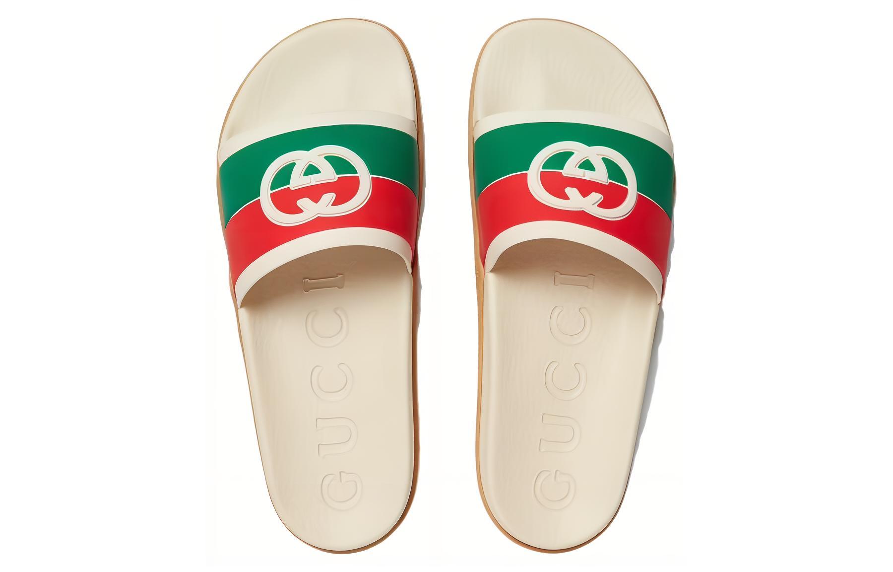 Шлепанцы мужские GUCCI Interlocking G Web Stripe, 47 EU