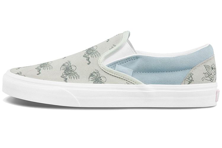 Кеды женские Vans Classic Slip On Love You To Death серые-голубые