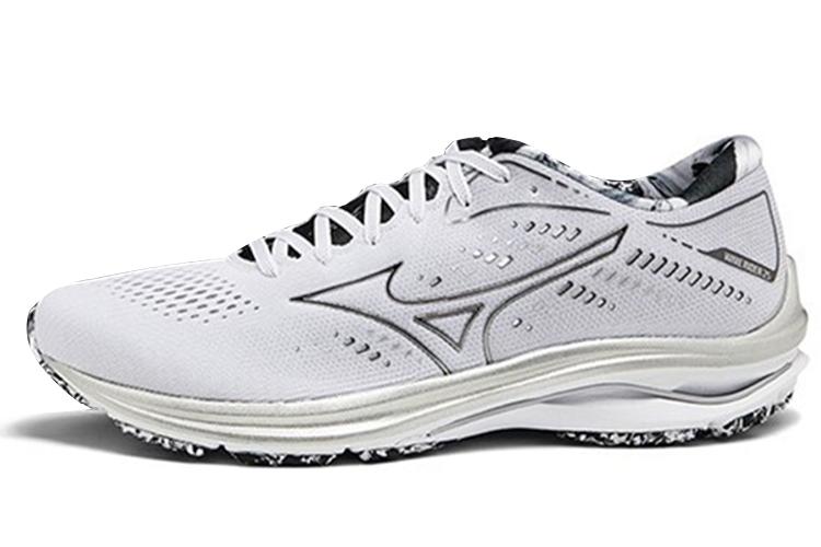 Кроссовки унисекс Mizuno Wave Rider 25 Sp белые, серые, 38.5 EU