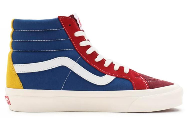 Кроссовки унисекс Vans SK8 Hi DX Anaheim Factory красные, синие, 38 EU