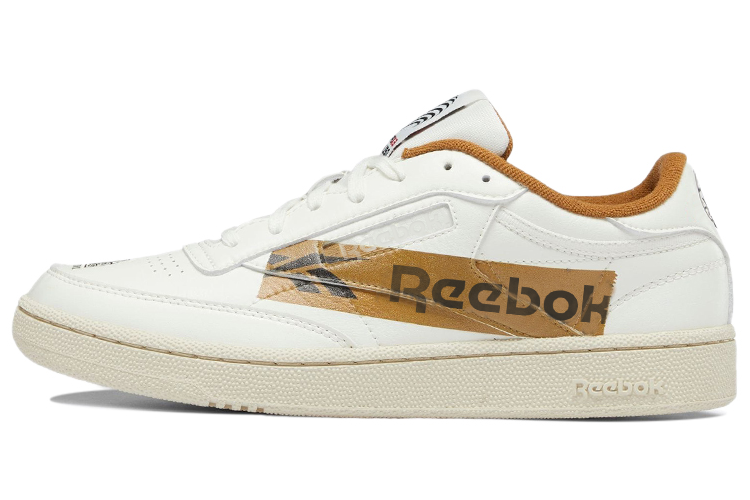 Кеды унисекс Reebok Club C 85 X белые, коричневые