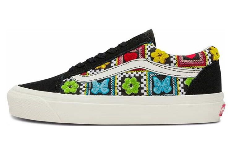 Кроссовки унисекс Vans Old Skool 36 DX черные, белые, желтые, 38 EU