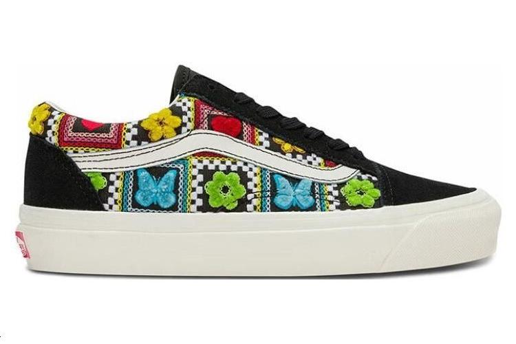 Кроссовки унисекс Vans Old Skool 36 DX черные, белые, желтые, 38 EU