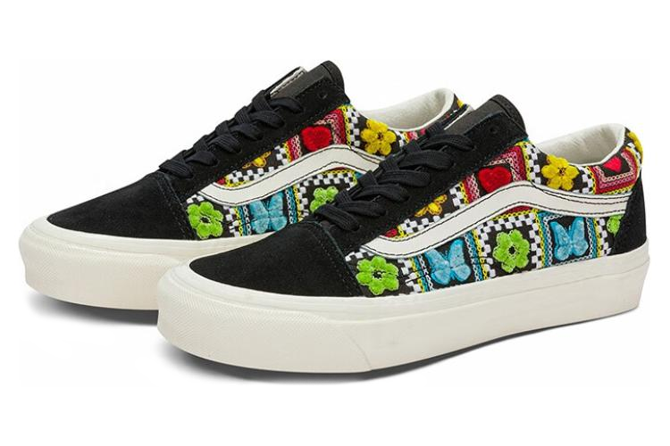 Кроссовки унисекс Vans Old Skool 36 DX черные, белые, желтые, 38 EU