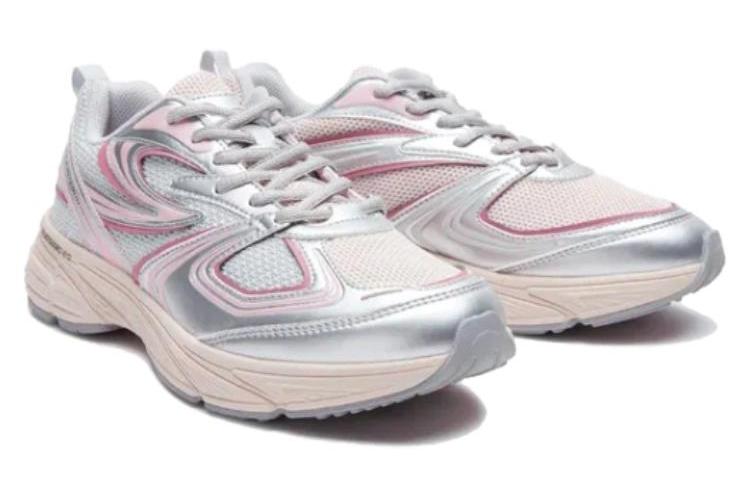 Кроссовки унисекс FILA Interrun Cushioning серебристо-розовые, 250 EU