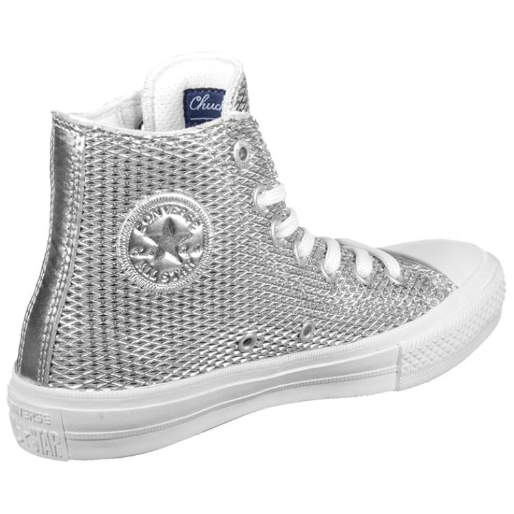 Кеды женские Converse Chuck Taylor All Star 2 High серебристые, 36.5 EU