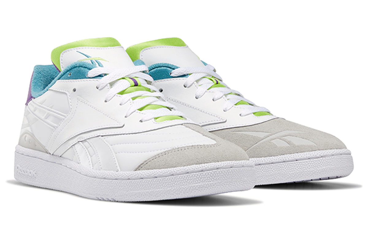 Кроссовки унисекс Reebok Club C Rc 1.0 белые, фиолетовые, серые, 40.5 EU